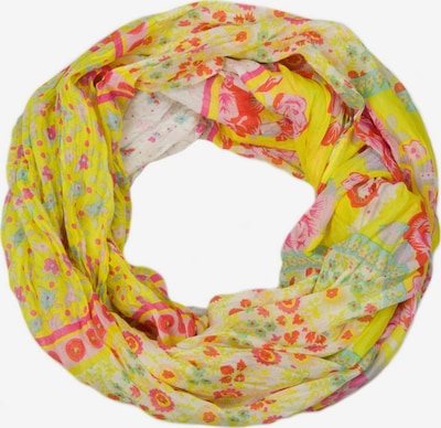 styleBREAKER Schlauchschal 'Damen Loop Schal Blumen Muster Patchwork Viskose Schlauchschal' in One Size in gelb, Produktansicht