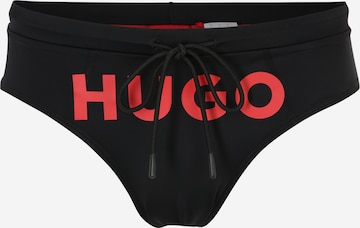 HUGO Red - Calções de banho 'LAGUNA' em preto: frente