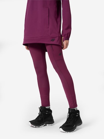 Regular Pantalon de sport 4F en violet : devant