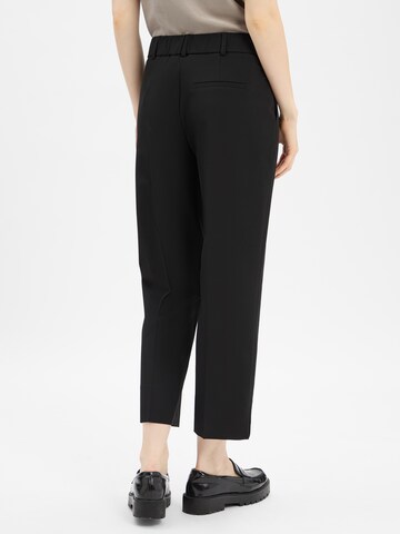 Someday Slim fit Pleat-Front Pants 'Cisan Fine ' in Black: front