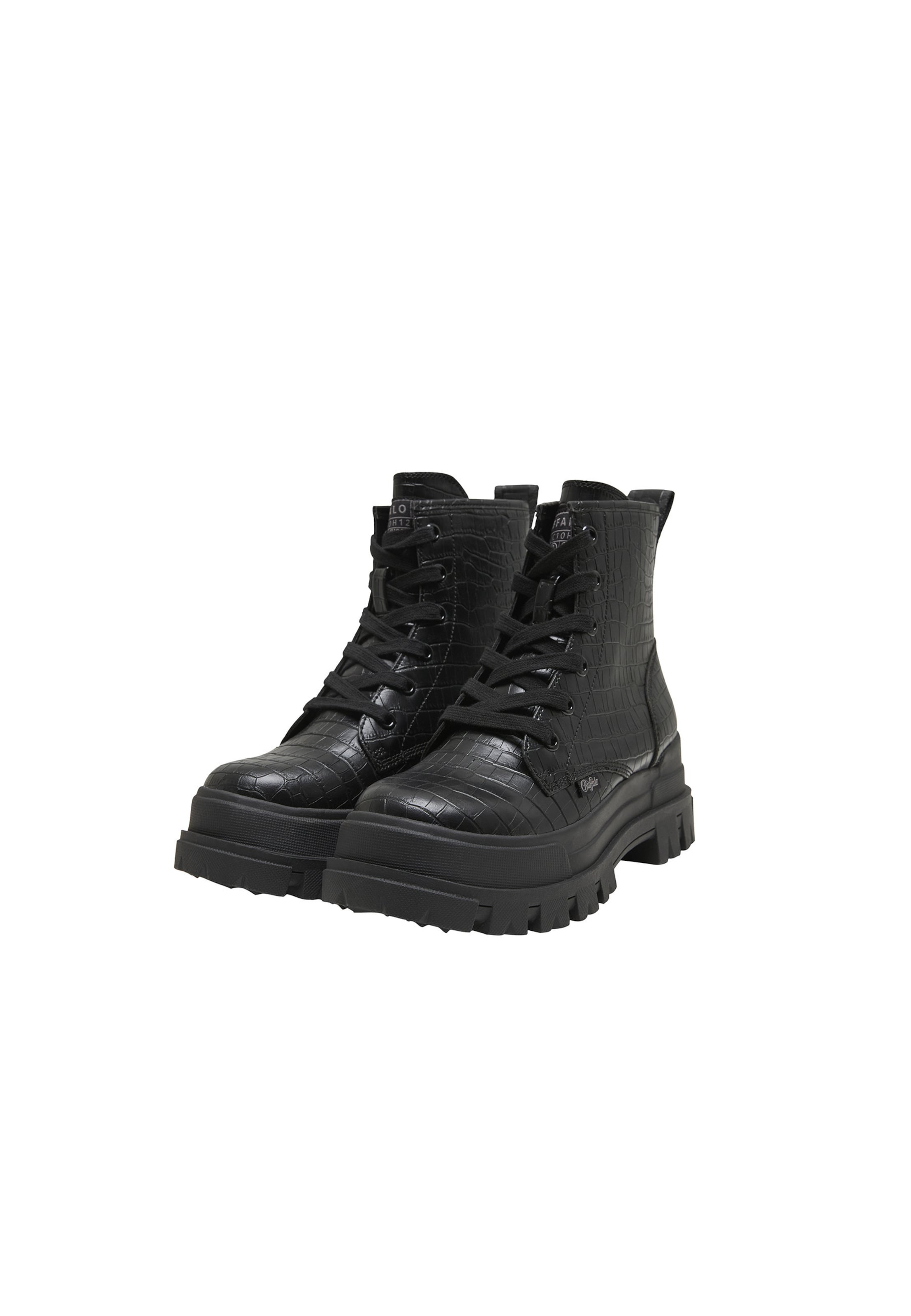 BUFFALO - Botim com fivela 'Aspha' em preto