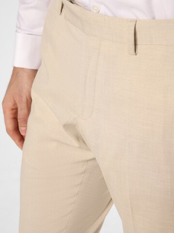 Finshley & Harding Slim fit Pleated Pants 'California' in Beige