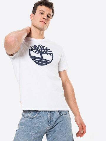 T-Shirt TIMBERLAND en blanc : devant