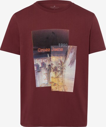Cross Jeans T-Shirt '15913' in Rot: predná strana
