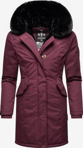 MARIKOO - Parka de inverno 'Karambaa' em vermelho: frente