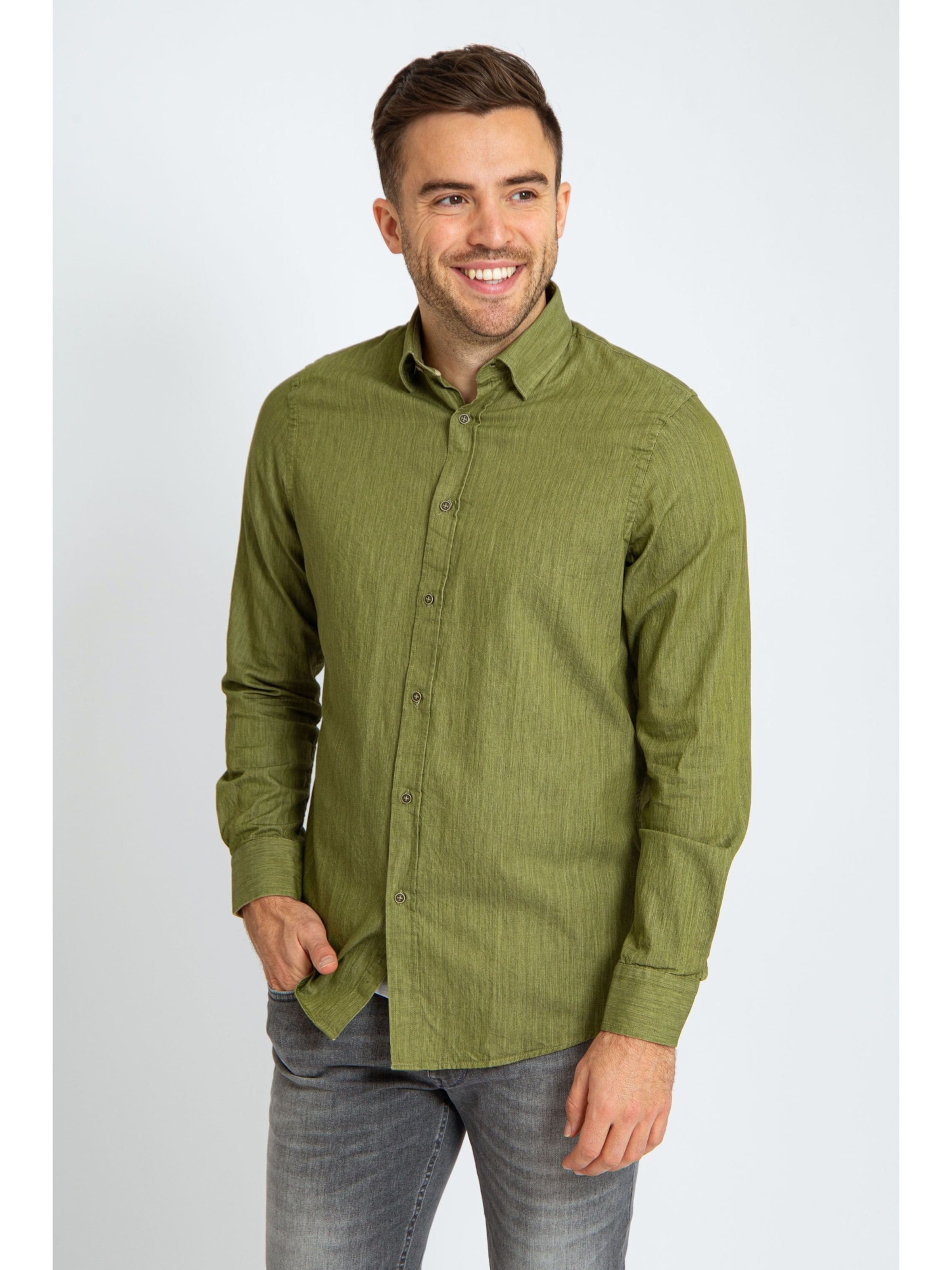 Coupe slim Chemise Suitable en vert