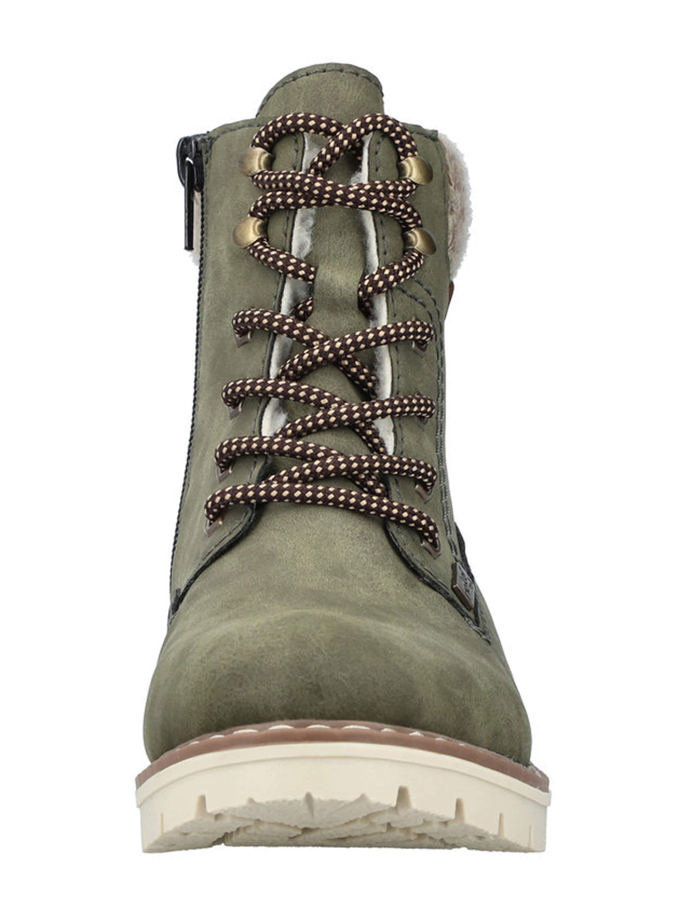 Rieker Botki sznurowane w kolorze zielony