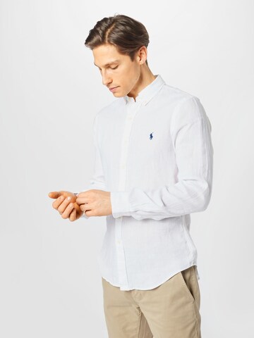 Polo Ralph Lauren Slim fit Overhemd in Wit: voorkant