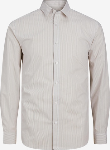 JACK & JONES Regular fit Overhemd 'JOE' in Beige: voorkant