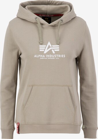 Sweat-shirt ALPHA INDUSTRIES en beige : devant