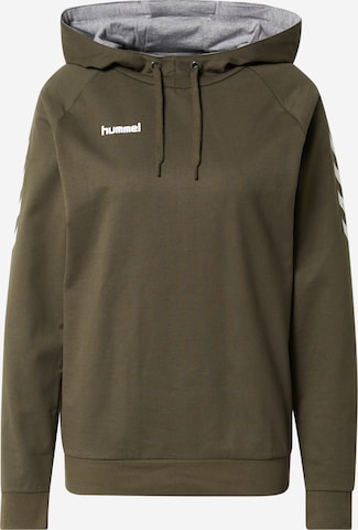 Hummel Sportief sweatshirt in Groen: voorkant