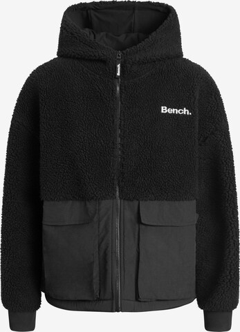 Jachetă  fleece 'SANDIE' de la BENCH pe negru: față