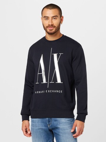 ARMANI EXCHANGE Sweatshirt in Blue: front