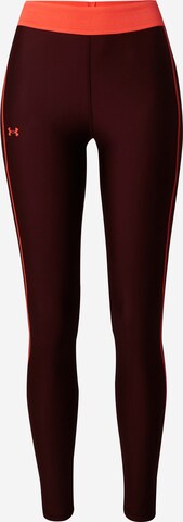 UNDER ARMOUR Skinny Sporthose in Rot: predná strana