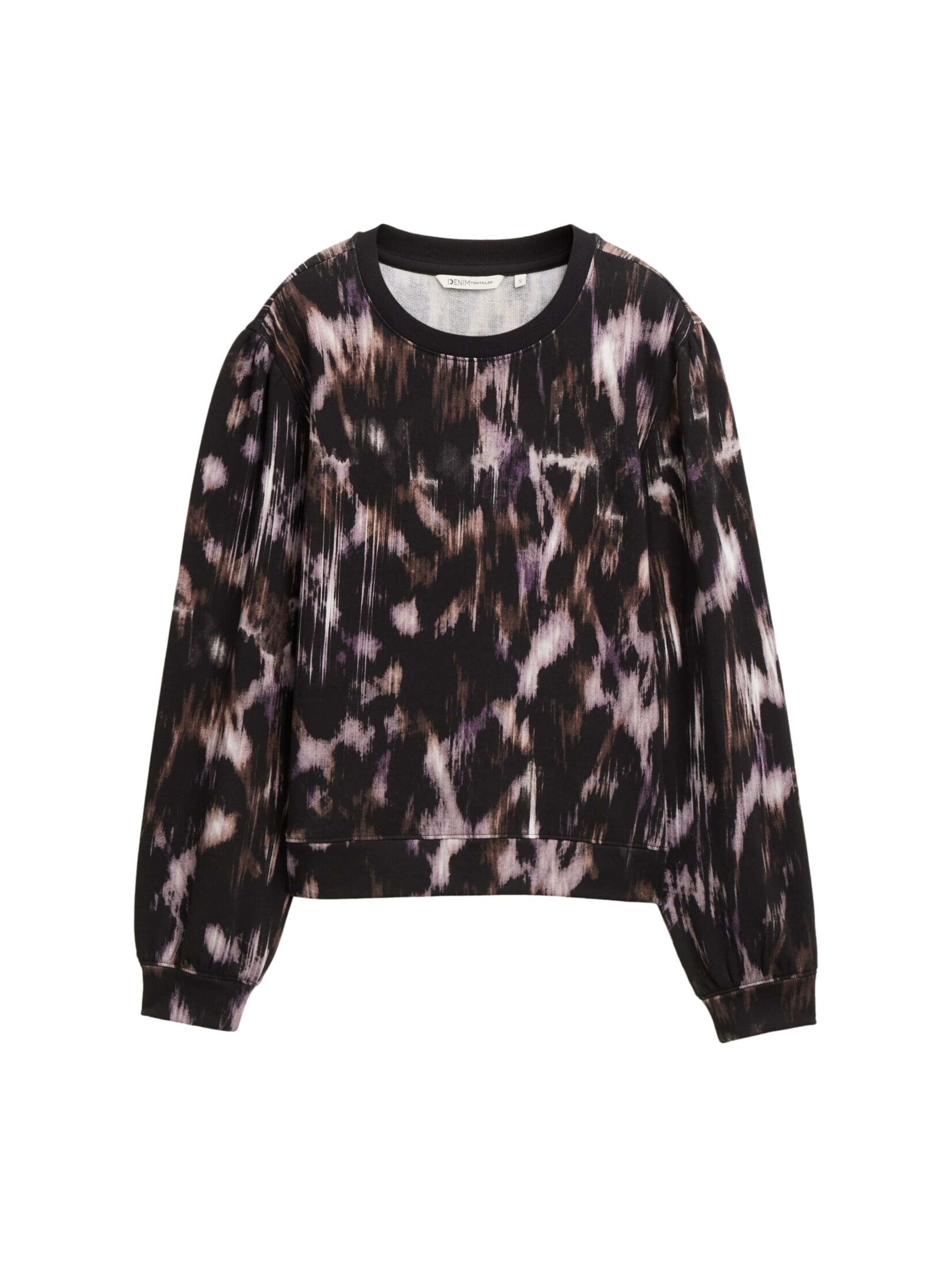 TOM TAILOR DENIM Sweatshirt in Schwarz: Vorderseite