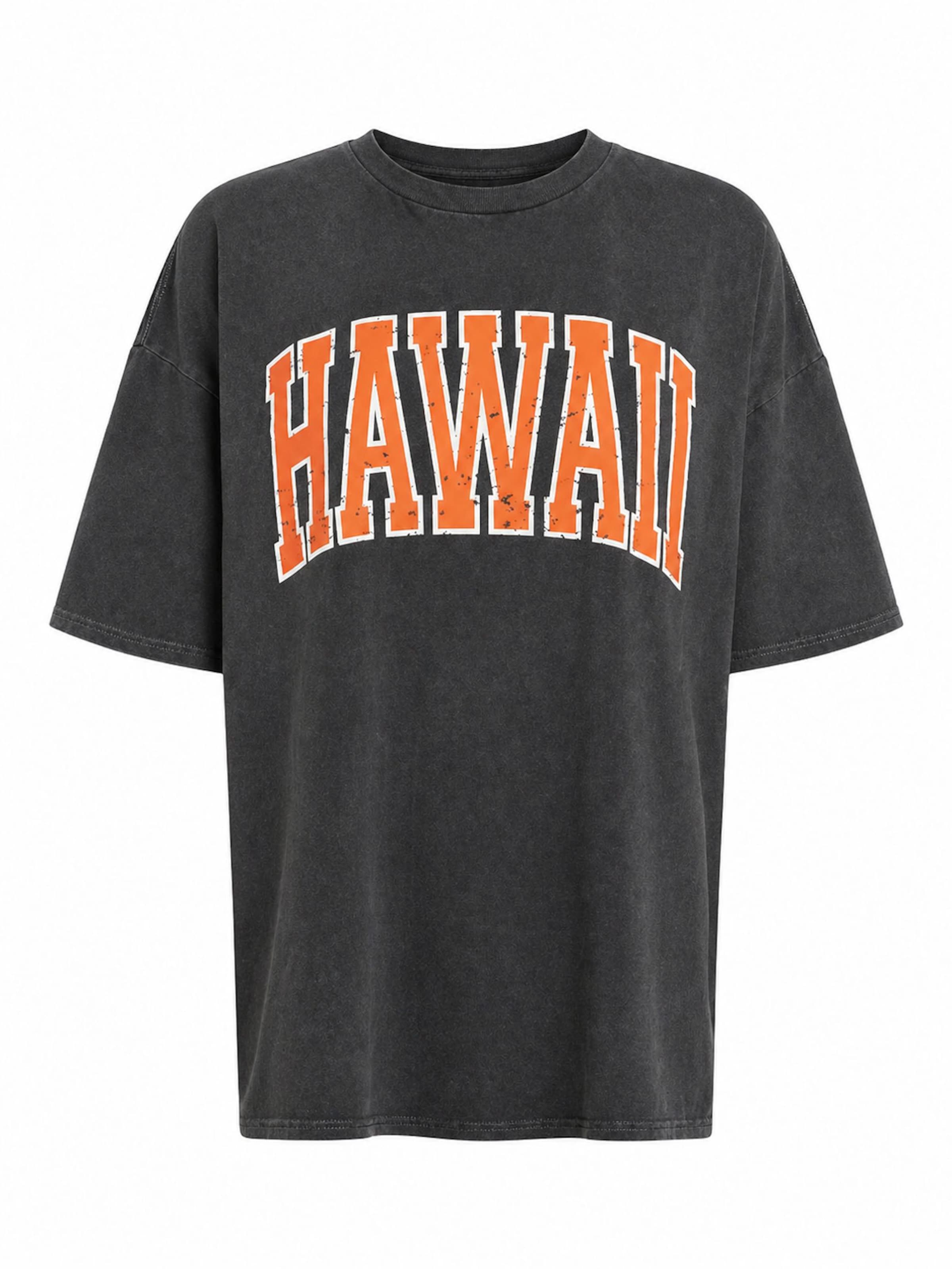 Worldclassca Oversizeshirt 'HAWAII'‌‌‌‌‌ in Grau