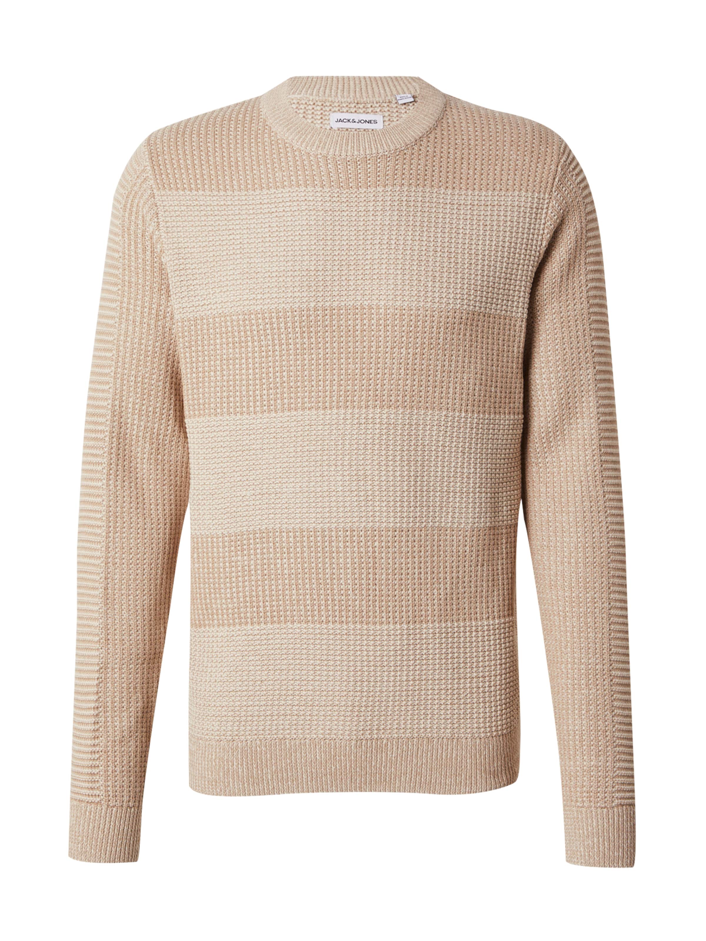 JACK & JONES Strickpullover 'HUGO' in Beige: Vorderseite