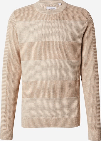 Pullover 'HUGO' di JACK & JONES in beige: frontale