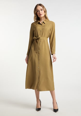 DreiMaster Klassik Shirt Dress in Brown: front