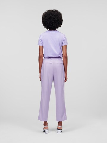 Karl Lagerfeld Regular Pleat-front trousers in Purple