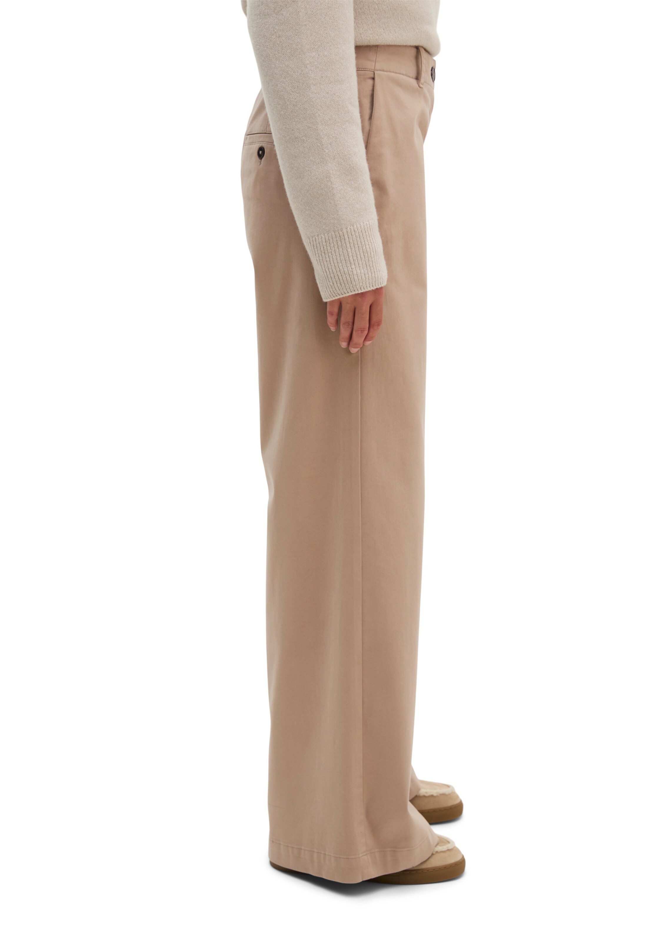 Marc O'Polo Wide leg Trousers 'Margo' in Beige