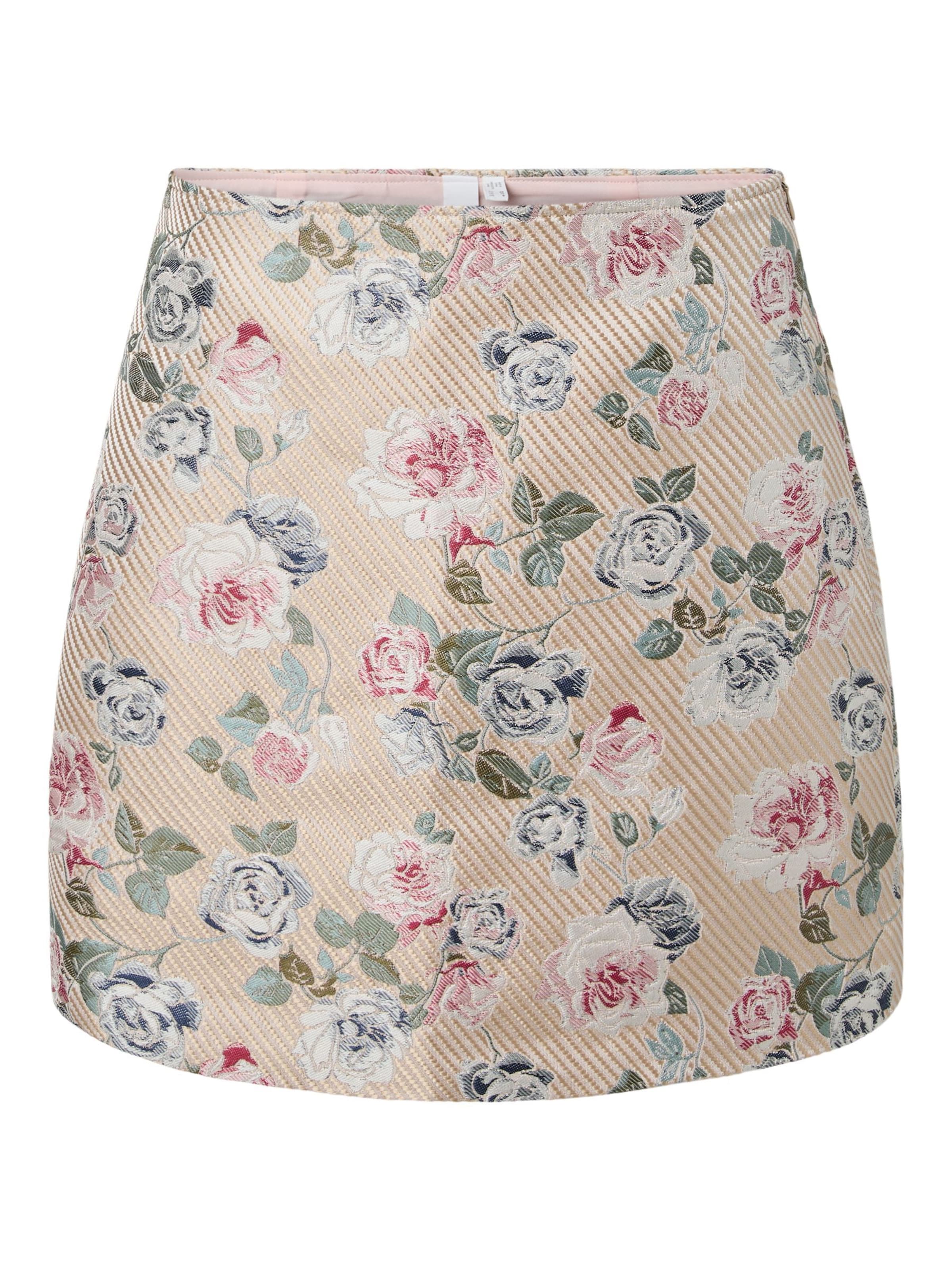 YAS Falda 'MABEL' en 38 en beige / mezcla de colores, Vista del producto