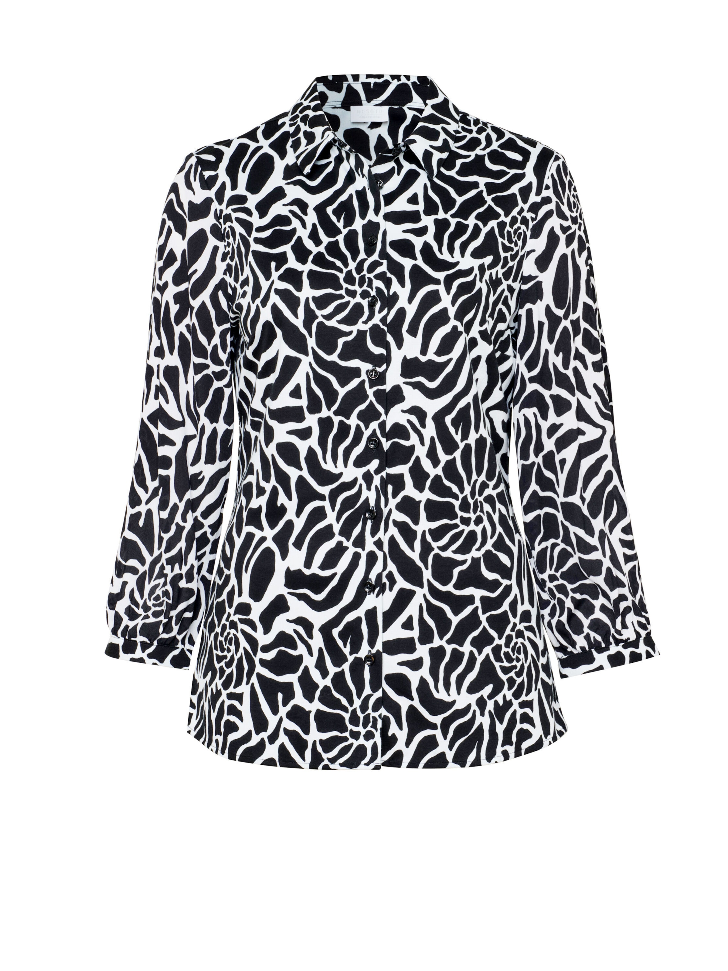 Chemisier 'Pia' DESOTO en noir : devant