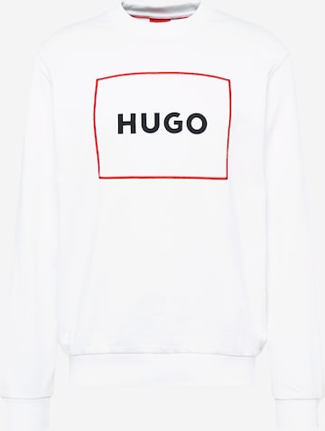 HUGO Sweatshirt 'Delery' i vit: framsida