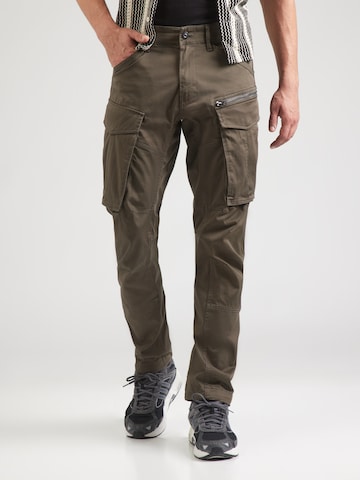 Effilé Pantalon cargo G-STAR en vert : devant