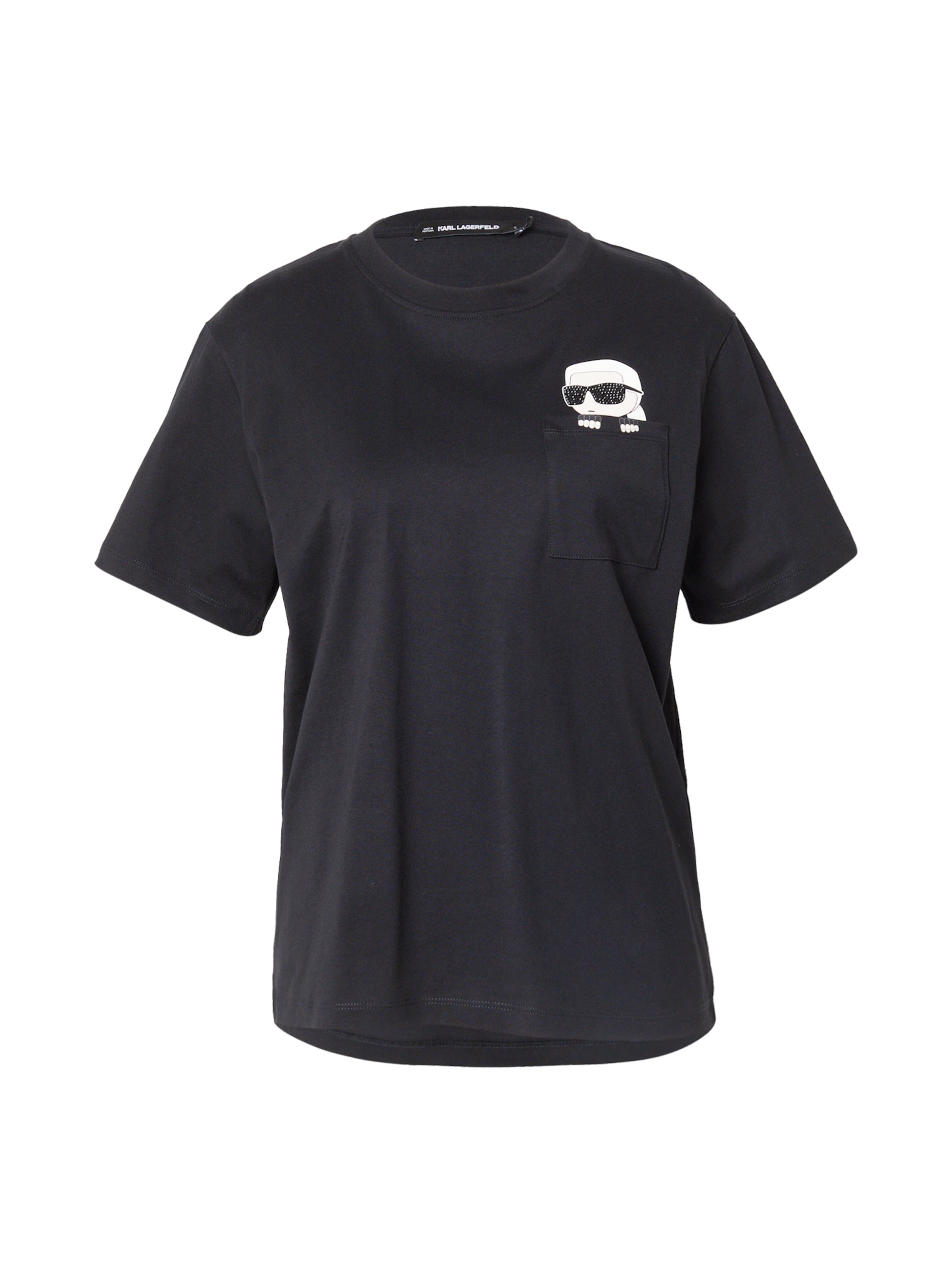 Karl Lagerfeld Shirt 'IKON PEAK-A-BOO' in Black: front