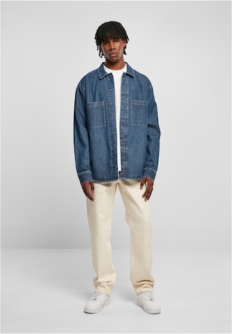 Urban Classics Comfort fit Button Up Shirt in Blue