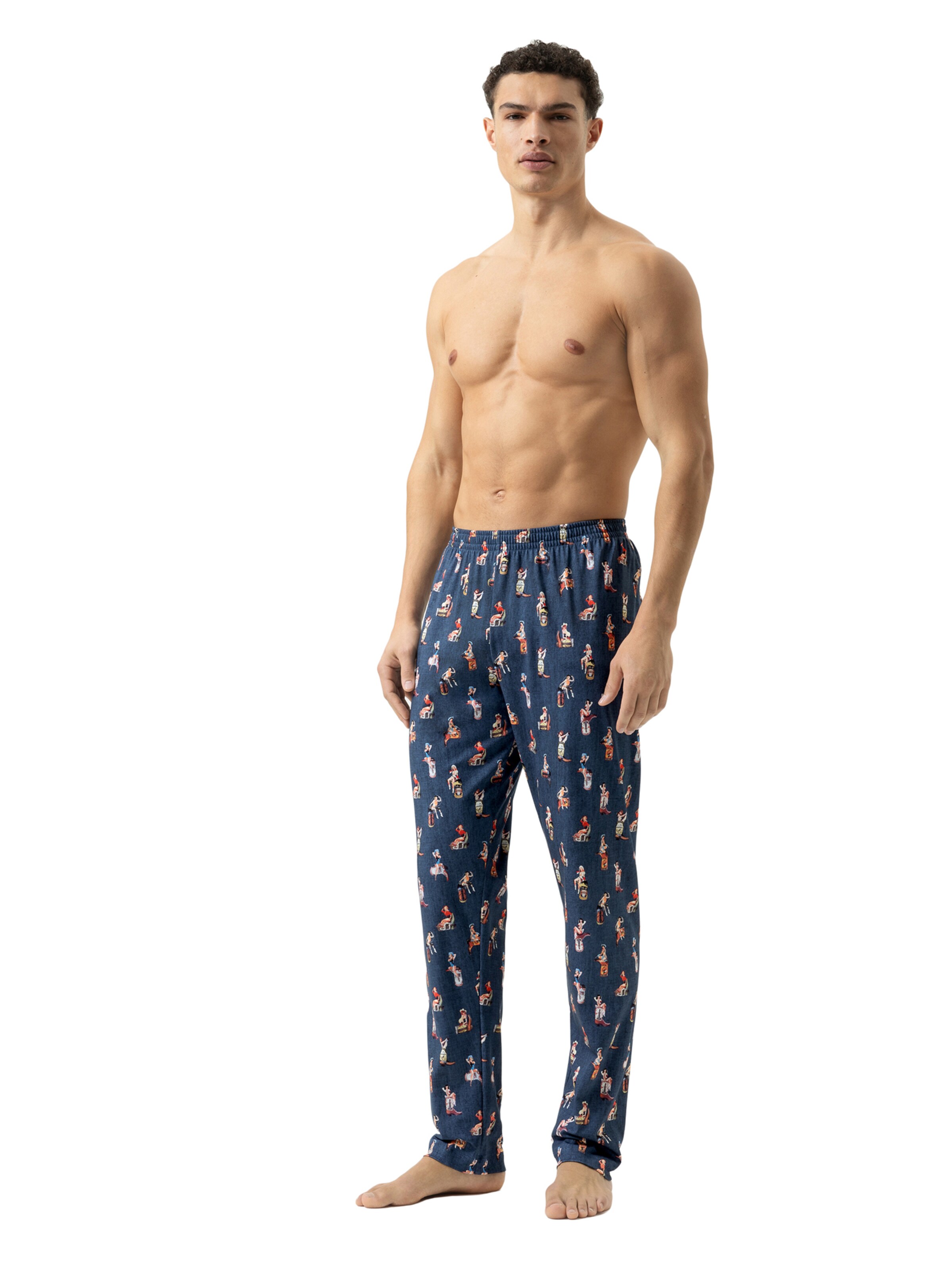 Pantalon de pyjama 'Pretty Cowgirl' Mey en bleu : devant