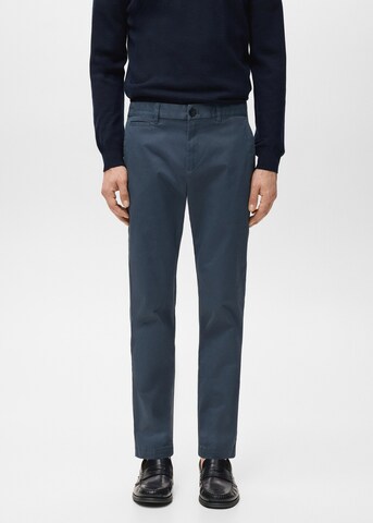 MANGO MAN Slim fit Pants 'Prato' in Blue