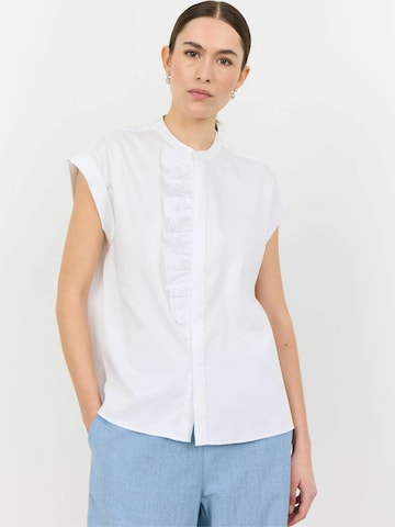 Levete Room Blouse 'Isla Solid 122' in Wit: voorkant