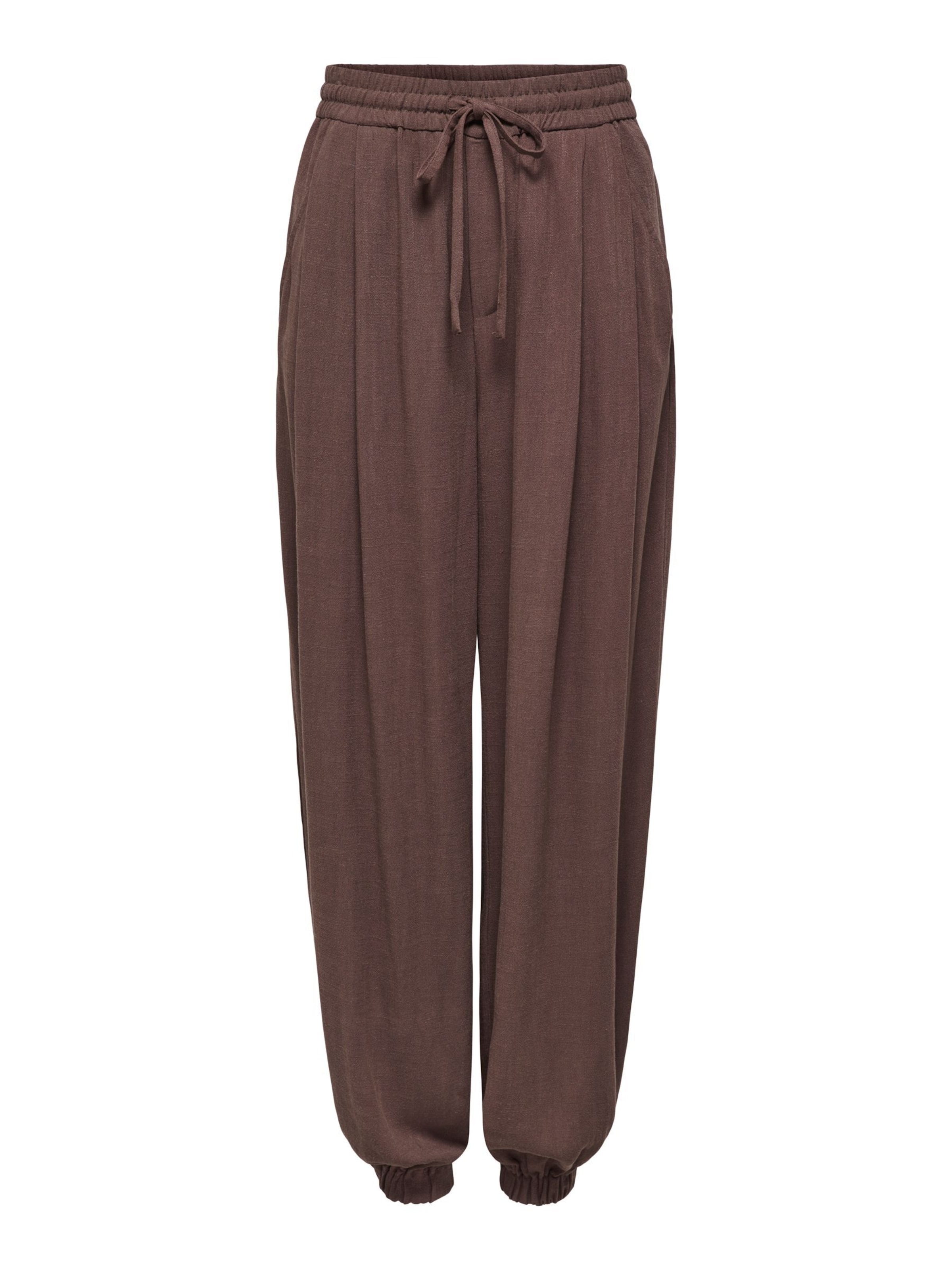 ONLY Wide leg Broek 'ONLSiesta' in Bruin: voorkant