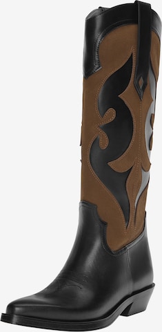 Pull&Bear Cowboy saappaat värissä musta: etupuoli