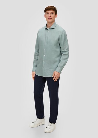 Coupe regular Chemise s.Oliver BLACK LABEL en vert