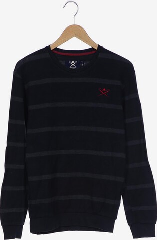 Hackett London Sweatshirt & Zip-Up Hoodie in L in Blue: front