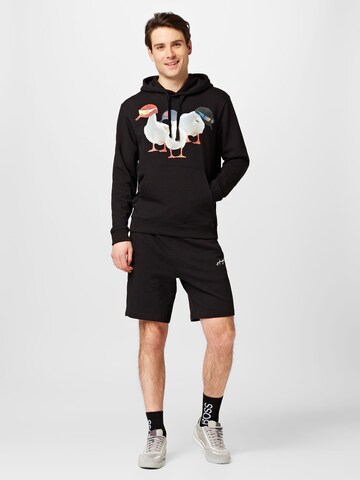 HUGO Red - Sweatshirt 'Ducks' em preto