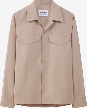 Chemise 'Studio' Studio Seidensticker en beige : devant