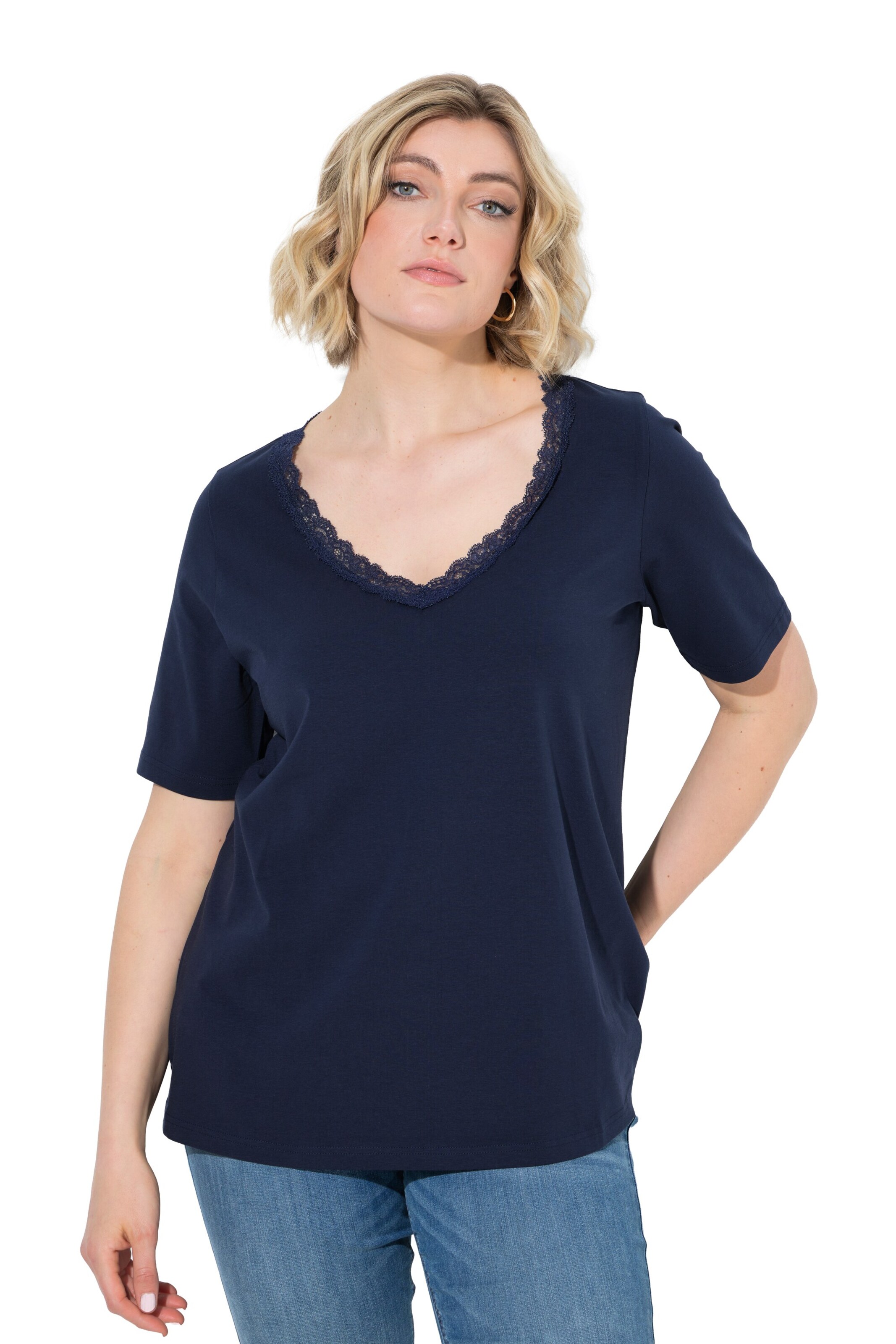 Ulla Popken Shirt in Blauw: voorkant
