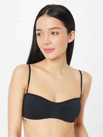 ROXY Bandeau Bikini Top in Black: front