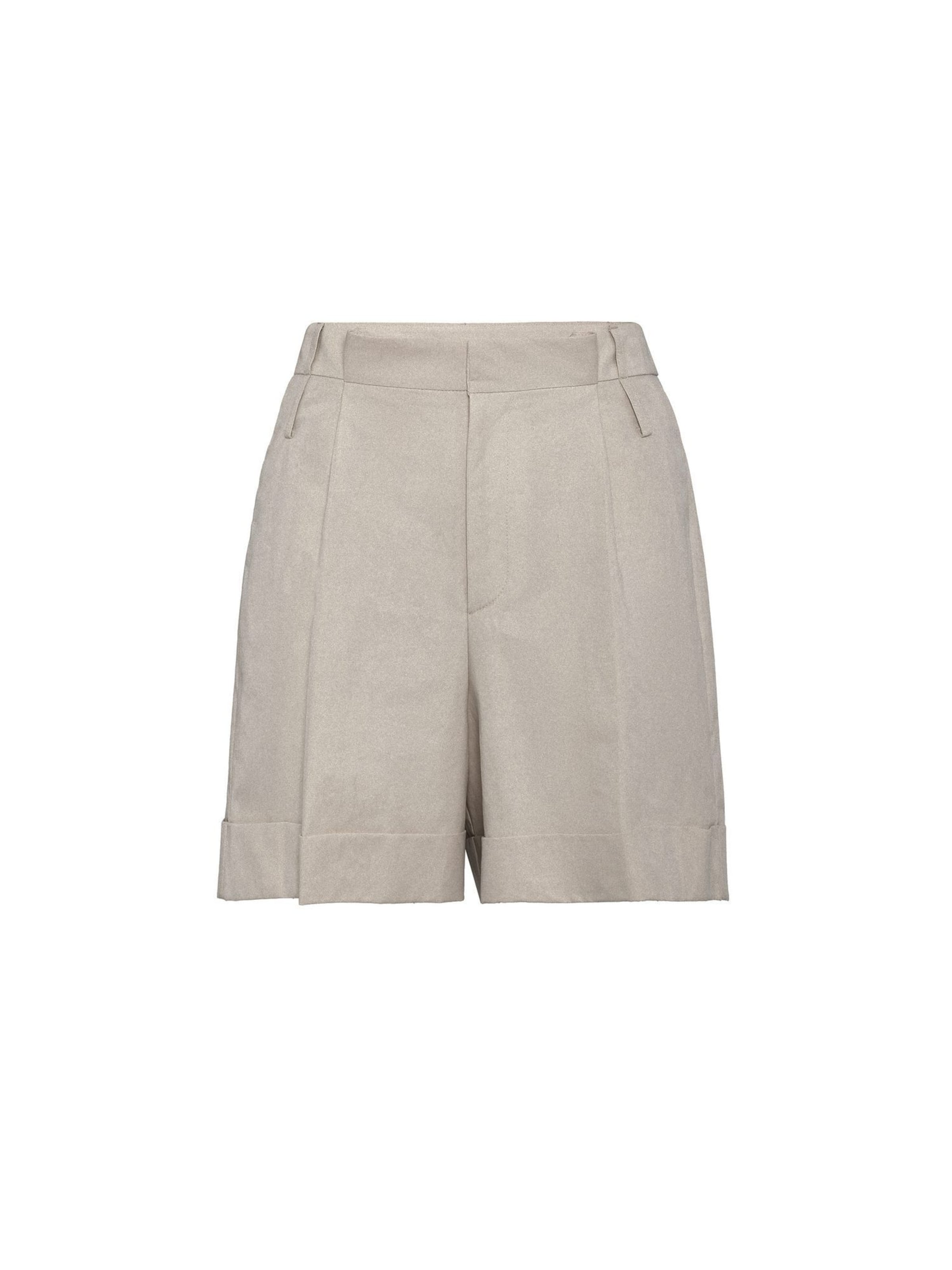 Antioch Wide Leg Bukser med lægfolder 'Marta' i beige: forside