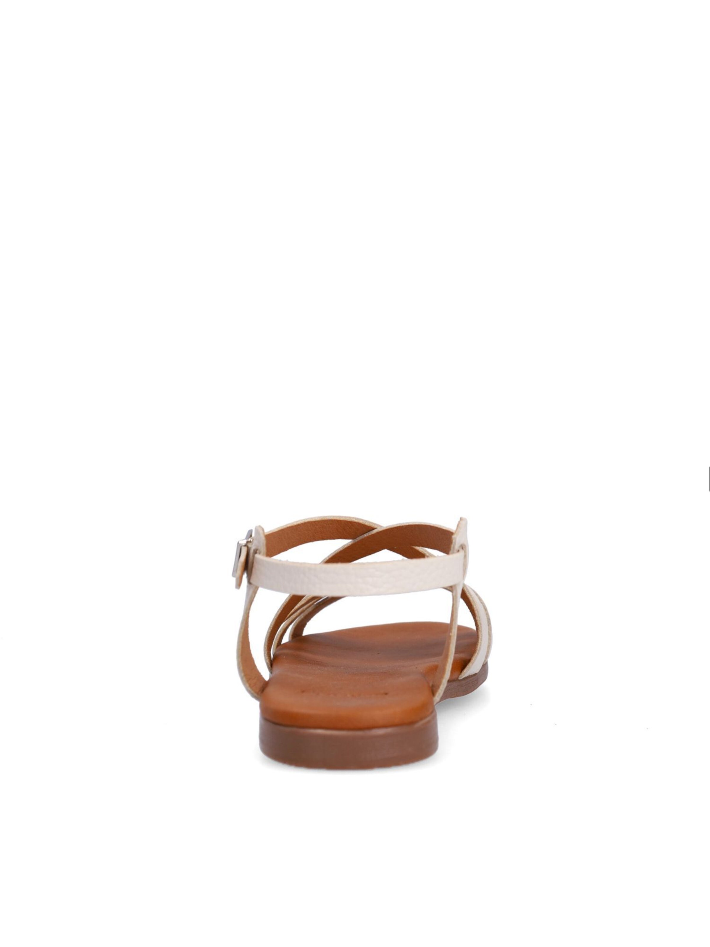 MANFIELD Sandalen met riem 'Flache' in Wit