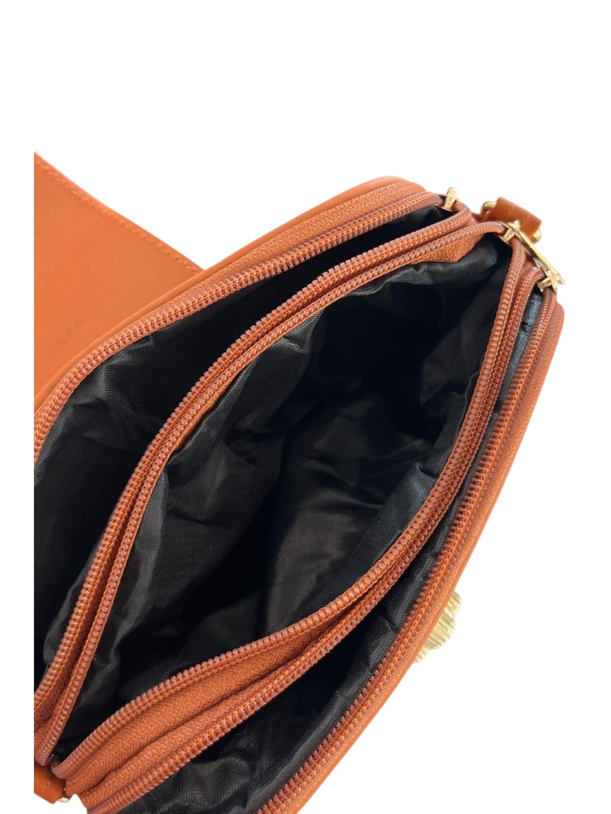 Borsa a spalla 'Borsa a Mano Donna Ecopelle Vegan - Chiusura Zip e Tracolla' di Baldinini Trend in marrone