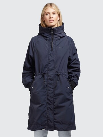 khujo Between-seasons coat 'Silica' in Blue: front