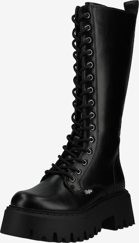 BUFFALO Lace-up boot in Black: front
