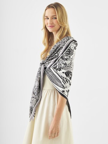 CODELLO Dreieckstuch Seidentuch in Weiß: Vorderseite