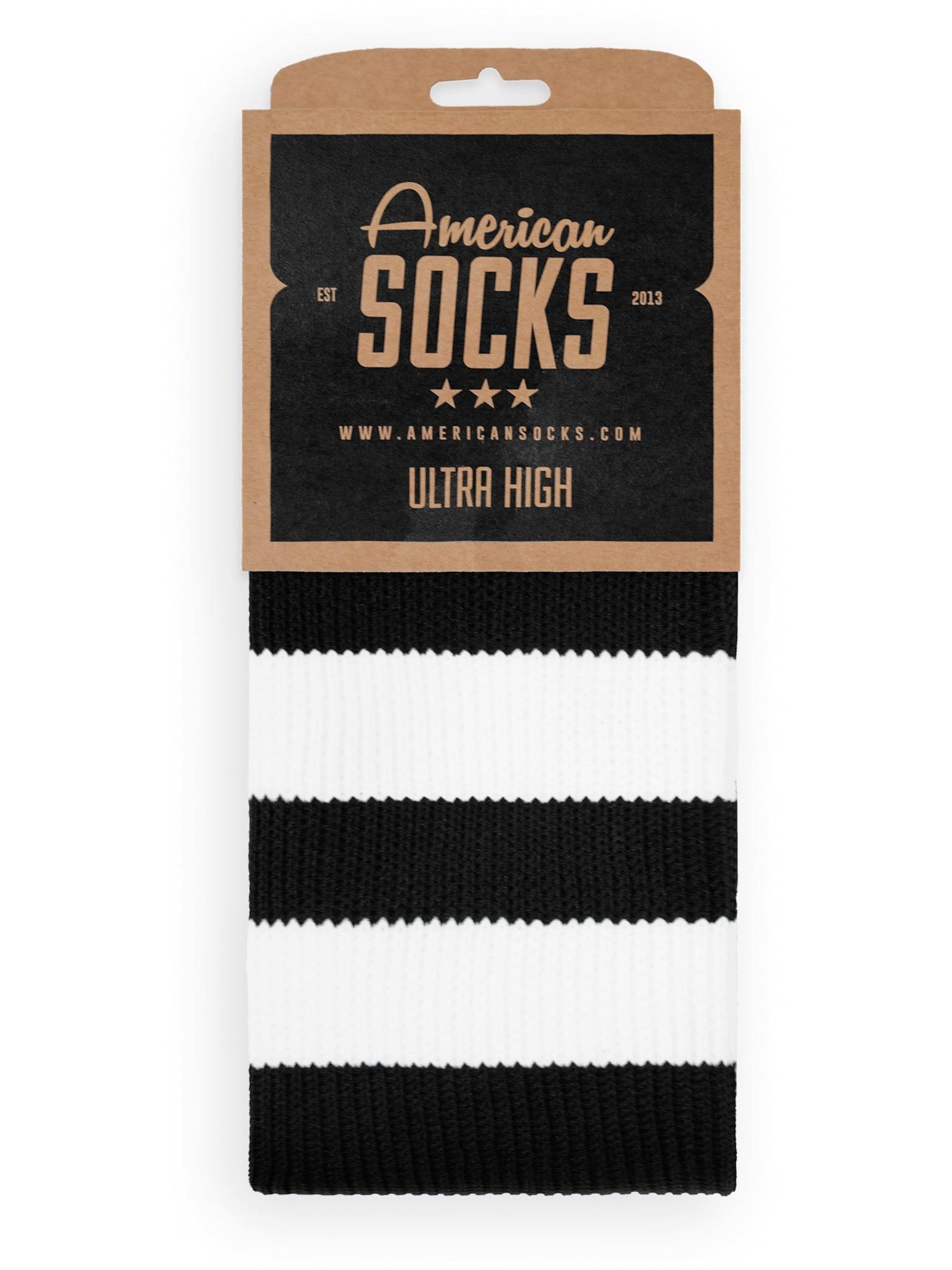 American Socks Overknee socks 'Back In Black' in Black