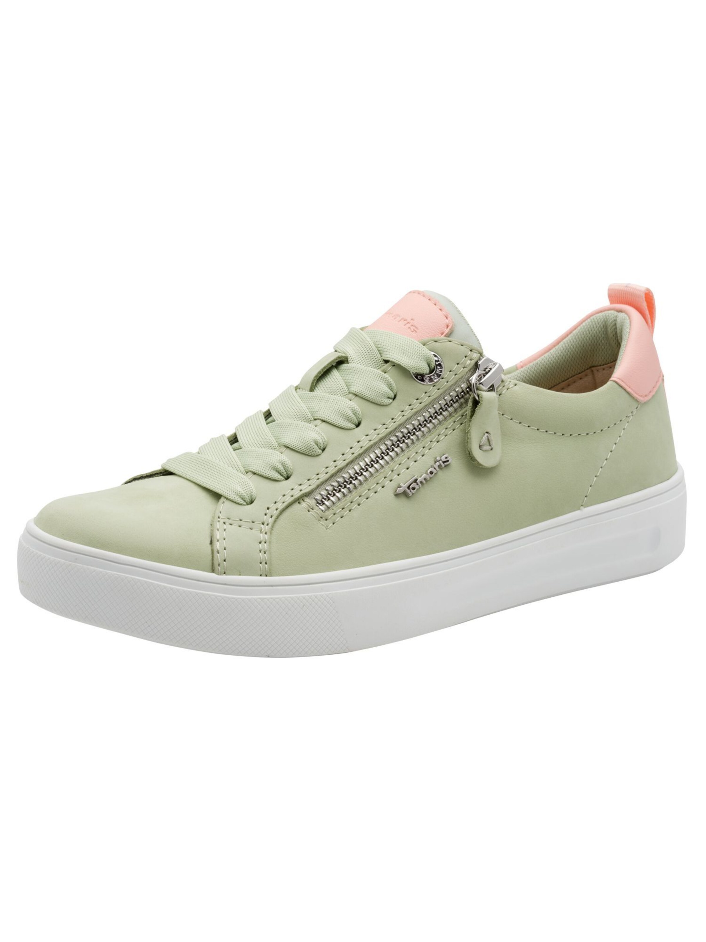 Tamaris Sneakers laag in Groen: voorkant